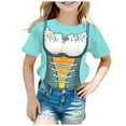 thumbnail image 1 of WEAIXIMIUNG Vêtements pour Adolescentes Mode Festival Imprimé Col Rond Manches Courtes T-Shirt Décontracté (4), 1 of 3