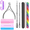 Pink, variant on ODDPC Cuticle Pusher,Nail file ,Nail Brush for cleaning fingernails-Pink
