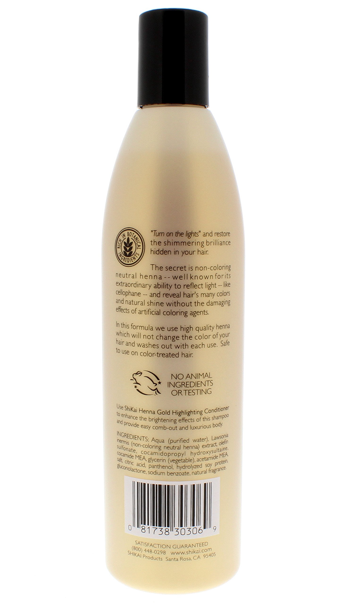 Shikai - Henna Gold Highlighting Shampoo, Brings Out Natural Highlights & Shine, Adds Luxurious Body, Plant-Based Formula with Non-Coloring Henna (Natural Fragrance, 12.6 Ounces, Pack of 3)