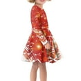 thumbnail image 2 of Renewold Comfy Soft Swing Twirl Skater Dresses for Kids Christmas Holiday High Waistline Pleated Girls Dress Clothing Special Occasion Snowflake Notes Princess Midi Dress Size M, 2 of 4
