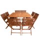 thumbnail image 1 of Comedor Plegable Cuadrado De Madera Sólida, 8 personas - Rústico Tratable NATIVO MUEBLES JARDIN, 1 of 5