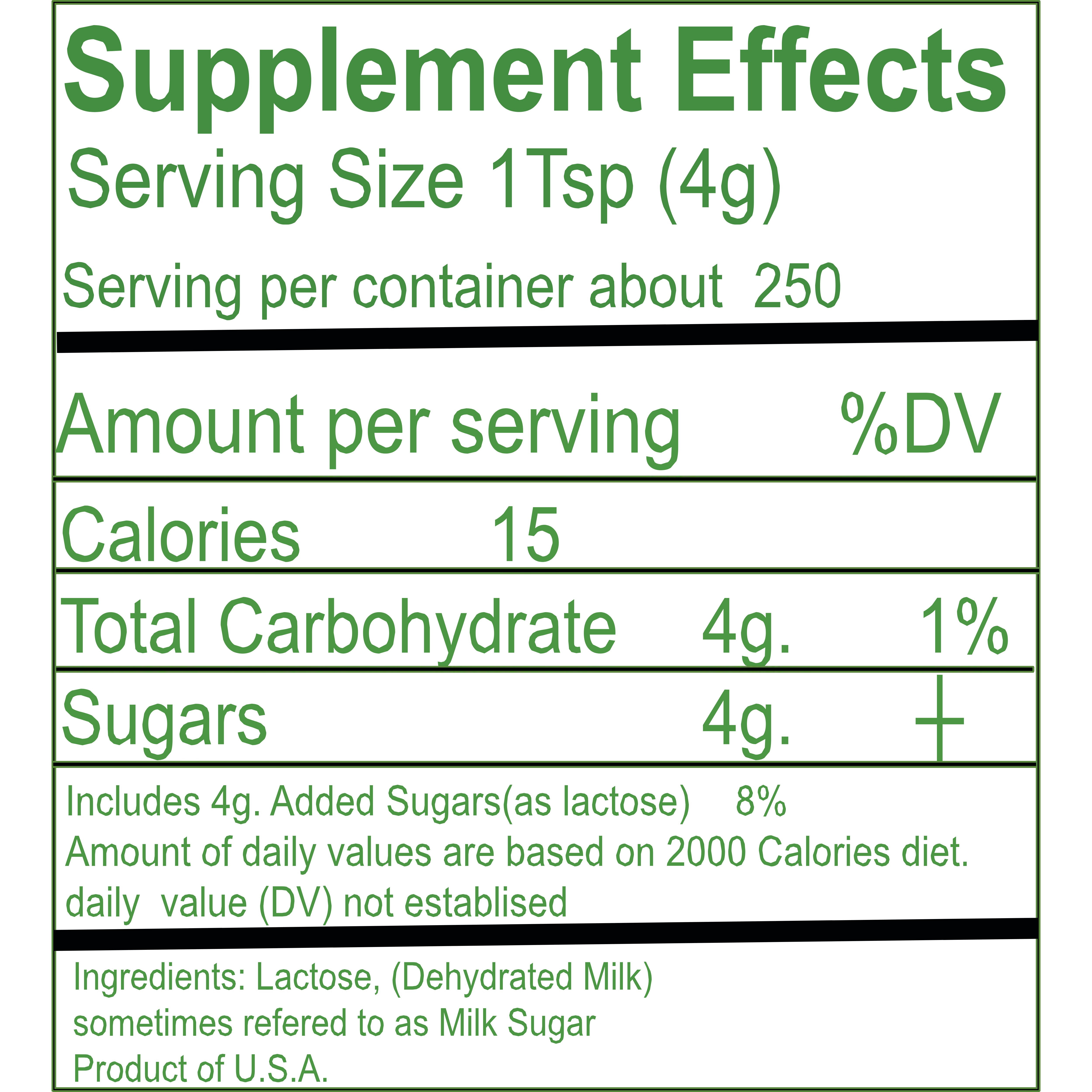 Super Lactose Powder Sugar—Natural Food Stabilizer—Lactose Homebrew in Beer Making—Low Carb Sugar Replacement—Healthy Sweeteners for Cooking & Baking, Sugar Powder Filler
