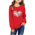 thumbnail image 4 of Sweat à Capuche Imprimé pour Bébé, Fête de la Saint-Valentin, Col Rond, Manches Longues, Mode et Mignon pour Garçons et Filles, 4 of 7