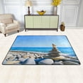 thumbnail image 2 of SKYSONIC 72x48in Summer Beach Area Rug, Relax Nature Sea Stone Non-Slip Floor Carpet for Indoor Living Dining Room and Bedroom Area, 2 of 7