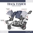 thumbnail image 3 of Dream On Me Track Tandem Stroller- Face to Face Edition, Slate, 3 of 25