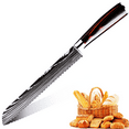 thumbnail image 5 of Bread Knife, DFITO Kitchen Knife Japanese High Carbon Stainless Steel Damascus Pattern Bread Slicing Knives 8-inch Toast Cake Knife, 5 of 11