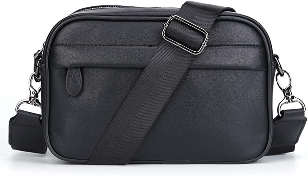 Ophlid Leather Shoulder Bag For Women - Flap Crossbody Purse With Wide Strap, Classic Clutch Handbag