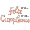 thumbnail image 3 of Kit de globos metálicos con letras cursivas Feliz Cumpleaños Color Coral, 3 of 5