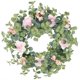 thumbnail image 1 of Rose Flower Eucalyptus Wreath Handmade Artificial Garland for Front Door Wall Wedding Party Home Decor Mother's Day Gift, 1 of 4