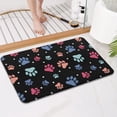 thumbnail image 4 of Black Dog Paw Footprint Bathroom Rugs Mat,Non Slip Microfiber Bathroom Rug,Rubber Backing,Soft Bathroom Mats for Bathroom Floor,Tub and Shower,17x27in(43x68cm), 4 of 5