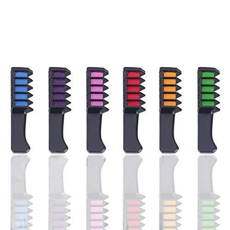 6 Piece Hair Chalk Temporary Color Combs (Best Hair Chalk In India)