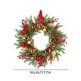 thumbnail image 2 of Christmas Red And Gold Berry Artificial Pines Vines Wreath Decoración del hogar, 2 of 5