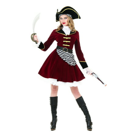 Women's Captain Hook Costume with Hat