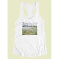thumbnail image 3 of Lle Aux Fleurs Near Vetheuil Racerback Tank Women -Claude O. Monet Designs, Female x-Small, 3 of 4