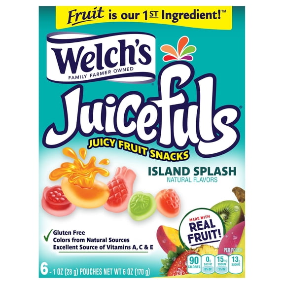 Welch's Juicefuls Island Splash Juicy Fruit Snacks - 6 ct (Pack of 2)