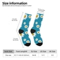 thumbnail image 2 of Pofeuu Daisies Flowers Print Crew Socks, Adult Running Hiking Socks for Youth and Adult, 2 of 6