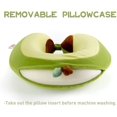 thumbnail image 3 of Almohada de avión para niños - Soporte para la barbilla y el cuello - Evita que la cabeza se caiga hacia adelante - Cojín de espuma viscoelástica - Funda de felpa de aguacate extraíble y lavable - Ajusta el cierre del cuello Ormromra WMSS-294, 3 of 6