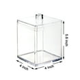 thumbnail image 2 of Youngever 30 Ounce Clear Plastic Apothecary Jar, Square Shape, 2 of 4