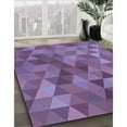 thumbnail image 3 of Ahgly Company Machine Washable Indoor Square Transitional Purple Area Rugs, 8' Square, 3 of 7