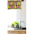 thumbnail image 3 of Ambesonne Flower Window Valance, Green Tone Foliage on Yellow, 54" X 18", Multicolor, 3 of 3