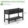 thumbnail image 6 of Dycanpo Raised Garden Bed with Legs and Storage Shelf, Outdoor Planter Box, 47x19x28in, Black, 6 of 8
