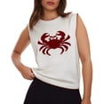 thumbnail image 1 of Fgnfyis Gilet Sans Manches Décontracté pour Femmes, Col Rond, Basique, pour Usage Quotidien, Toutes Saisons, Confort, Rouge P, 1 of 7