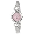 thumbnail image 1 of Seiko Women's SUP135 Classic Solar Pink Dial Heart Shape Hinges Stainless Steel Bangle Bracelet Watch, 1 of 1