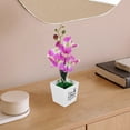 thumbnail image 3 of FESTFENDS Simulation Flower Potted Plants Home Decoration Purple Plastic 1 Pcs, 3 of 8