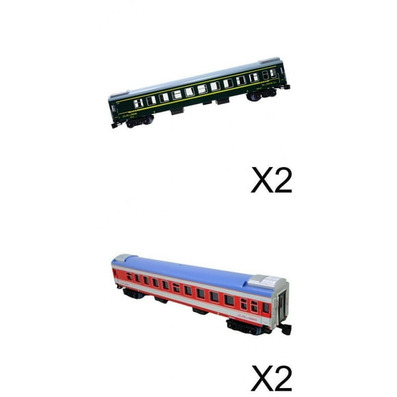 4 Piezas Yotijar 1/87 HO Modelo Tren Juguetes China Serie YZ25G Coche Locomotora Retro