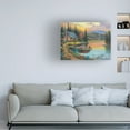 thumbnail image 2 of Canvas Wall Art - John Zaccheo 'Sunset Lake' Wall Art for Living Room, Bedroom, or Office Décor by Trademark Fine Art - 32 x 24 Inches, 2 of 4