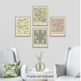 thumbnail image 3 of PixonSign Frameless Posters William Morris Abstract Floral Patterns Prints, Set of 4 Country Farmhouse Vintage Flower Wall Décor, Adhesive Canvas Wall Art, Modern Home Artwork - 12"x16", 3 of 5