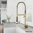 thumbnail image 5 of VIGO Zurich Single Handle Pull-Down Sprayer Kitchen Faucet in Matte Brushed Gold, 5 of 12