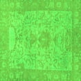 thumbnail image 1 of Ahgly Company Indoor Square Oriental Green Traditional Area Rugs, 3' Square, 1 of 4