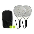 thumbnail image 1 of koolsoo Outdoor Paddle Tennis Racquet Beach Tennis Padel Racket for Beginners Adults 2 Rackets w Ball Bag, 1 of 9
