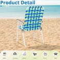 thumbnail image 5 of Zimtown 2 Pack Lawn Chair Folding Web Set Beach Chair Camping Chair Blue, 5 of 11