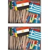 2 Boxes of Assorted World Toothpick Flags, 200 Small Assorted Country Flag Toothpicks or Cocktail Sticks & Picks