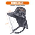 thumbnail image 6 of ASTRAEA Mosquito Head Net Hat with Neck Flap, Wide Brim Sun Hat UPF 50+ UV Protection Safari Cap for Men Women Outdoor Fishing Hiking Gardening, Camouflage Black, 6 of 8