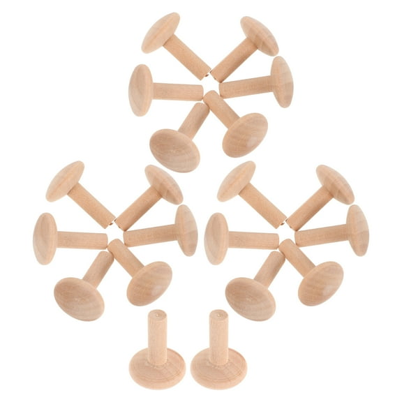 OFFIGAM Natural Wood Pegs Beige Hardwood for DIY and Model Building 20Pcs