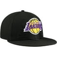 thumbnail image 3 of Men's New Era Black Los Angeles Lakers Blackout Shadow Logo 59FIFTY Fitted Hat, 3 of 4