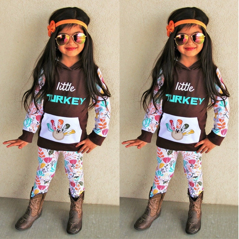 Canis Infant Baby Kids Girls Little Turkey Clothes