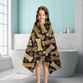 thumbnail image 6 of Dog Bones and Dog Footprints Hooded Bath Towel，50"x30" for Ages 3 To 12 Kids, Quick Dry Lightweight Soft Microfiber Hood Beach Towel Cover Up for Kids, 6 of 7