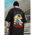 thumbnail image 3 of Camiseta de manga corta de anime japonés para hombre, camisetas de algodón estampadas de verano, ropa de calle informal Y2K, camiseta holgada para hombre, 3 of 5