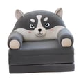 thumbnail image 3 of Sofá cama plegable con forma de animal, sillón cama plegable, , ahorro de espacio, sillón convertible con dibujos animados para sala de estar Perro gris, 3 of 9