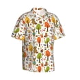 thumbnail image 3 of Xecao Animals Forest print Hawaiian shirt - a stylish short-sleeve button-down for men, perfect for casual beach and tropical outings., 3 of 9