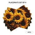 thumbnail image 3 of Placemats Set of 4, Vibrant Sunflower Blooms Place mats for Dining Table Indoor/Outdoor, Cute Heat Resistant Washable Table Mats(18" x 12"), 3 of 8