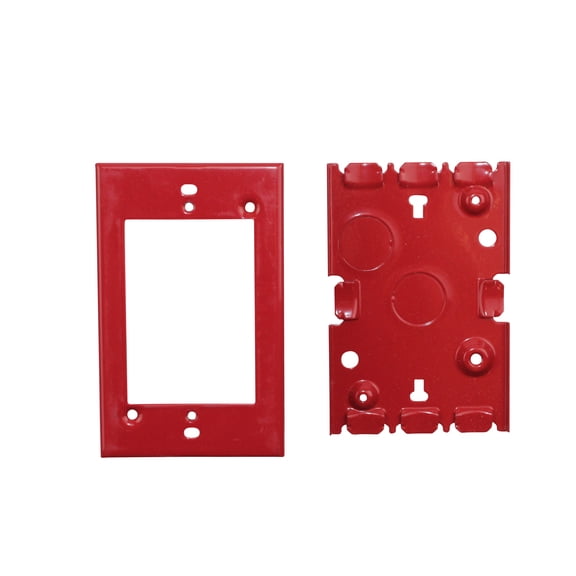 Wiremold Raceway V5747 Cable Raceway Interface Box 1 Gang Red Shallow Switch Receptacle Box (Pack Of