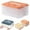 H, variant on 1-Tier Stackable Airtight Storage Containers (12.04x9.05in) – 1PC Multi-Layer Plastic Box for Dumplings/Cookies with Timer (Orange)