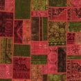thumbnail image 1 of Ahgly Company Indoor Square Patchwork Orange Transitional Area Rugs, 4' Square, 1 of 4
