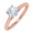 Pink, variant on 1/3 Carat Prong Set Solitaire Diamond Engagement Ring Band in 14K Rose Gold (Ring Size 8)