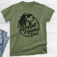 thumbnail image 2 of Basset Hound Dad, Unisex Men's Shirt, Basset Hound Owner, Funny Dog Dad Gift, Heather Military Green, Large, 2 of 6